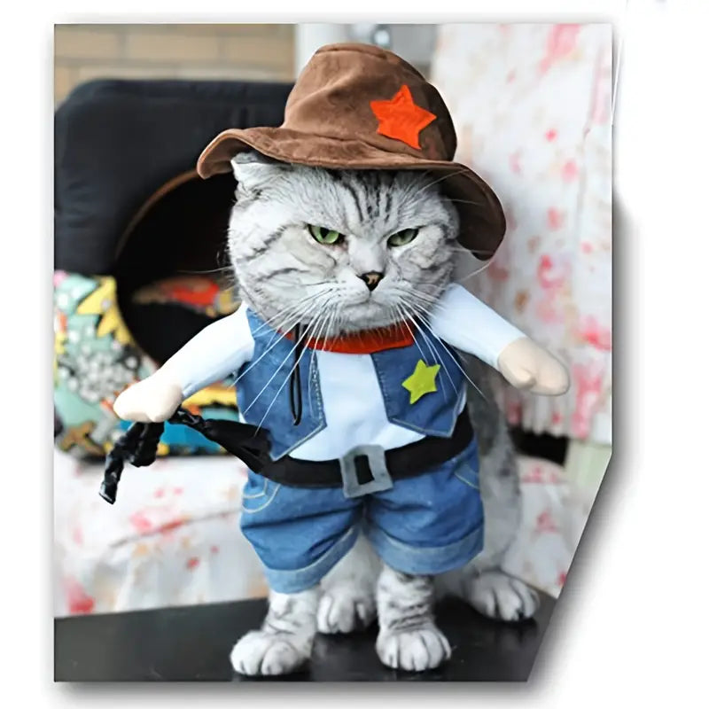 Costume de Cowboy Mignon pour Chiens et Chats