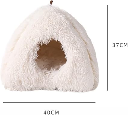 Lit Igloo Douillet pour Chats et Petits Chiens