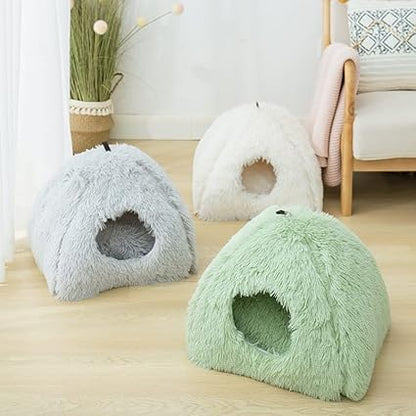 Lit Igloo Douillet pour Chats et Petits Chiens