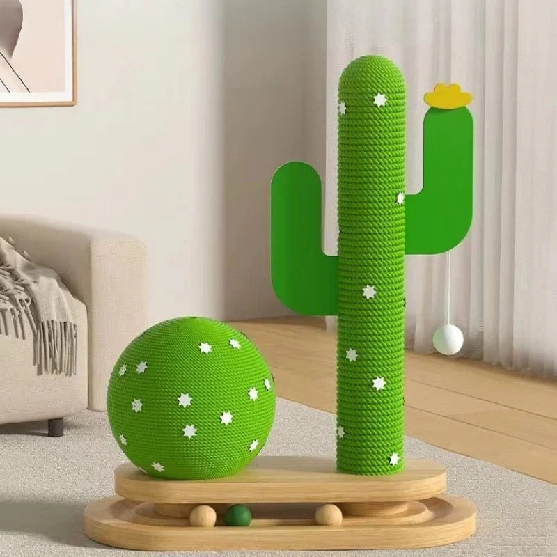 Superbe Arbre Cactus à Chat - Colonne à Gratter et Cadre d’Escalade Intégré 🌵🐱