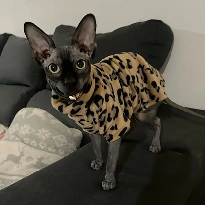 Pull Doublé en Polaire pour Chats - Confortable et Chaud