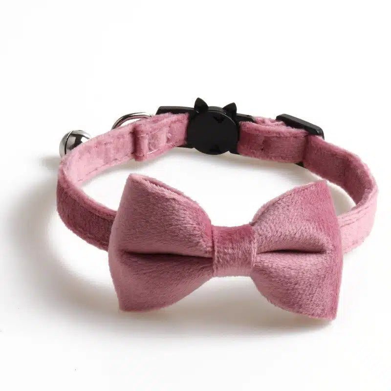 Collier à Nœud Papillon en Velours pour Chat