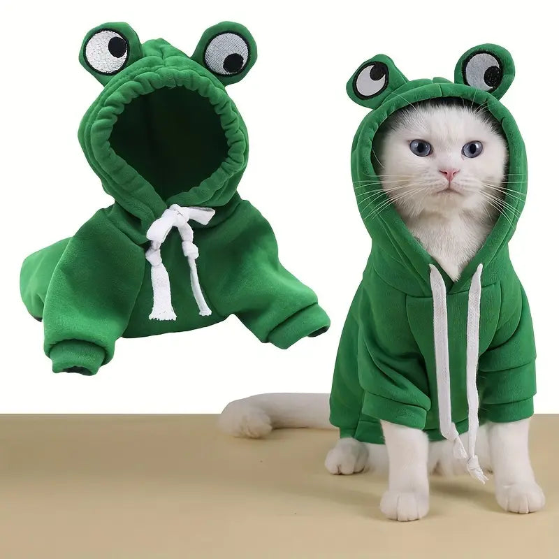 Sweat à Capuche Adorable pour Animaux - Thème Grenouille