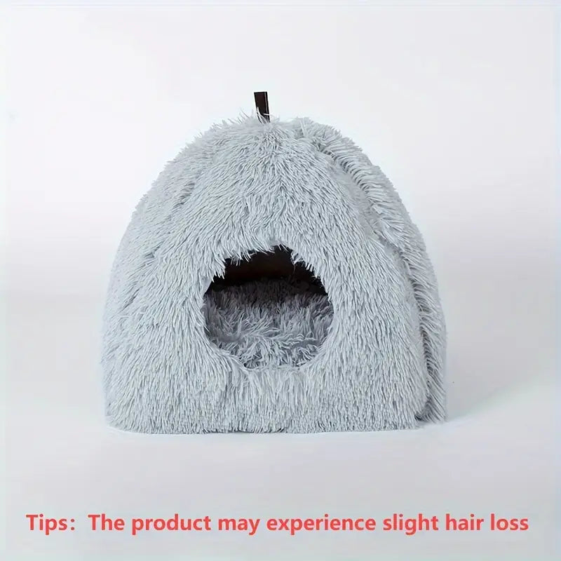 Lit Igloo Douillet pour Chats et Petits Chiens