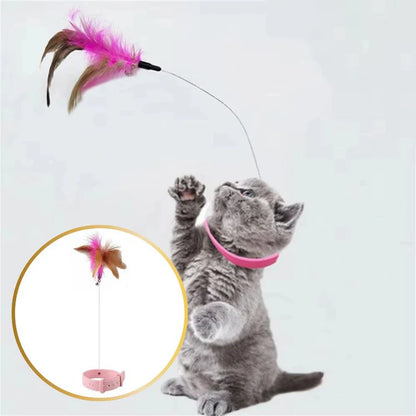 Jouet Interactif pour Chat - Baguette de Jeu avec Plumes et Clochette (Pack de 2)