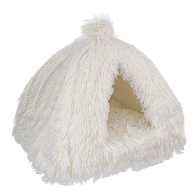 Lit Igloo Douillet pour Chats et Petits Chiens